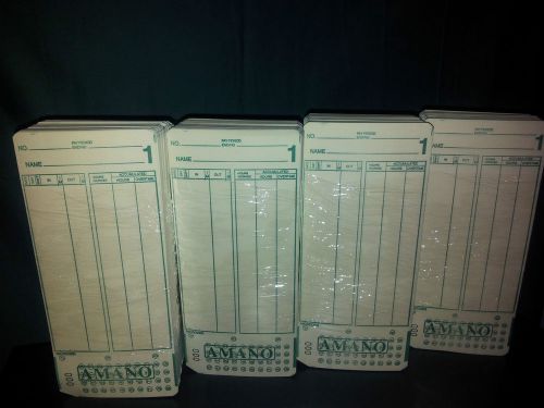 1000 AMANO MJR-7000 TIME CLOCK CARDS #000-249 FREE 3 Day Priority Mail Shipping!