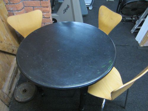 Round Reception Table and 3x Chairs - For Office / Reception / Gym / Studio /Bar