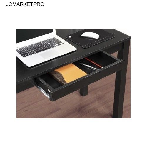 Table computer  altra parsons desk with drawer, black finish for sale