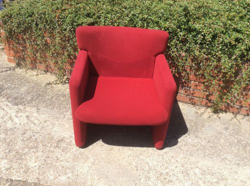 Red tub chair on wheels for sale