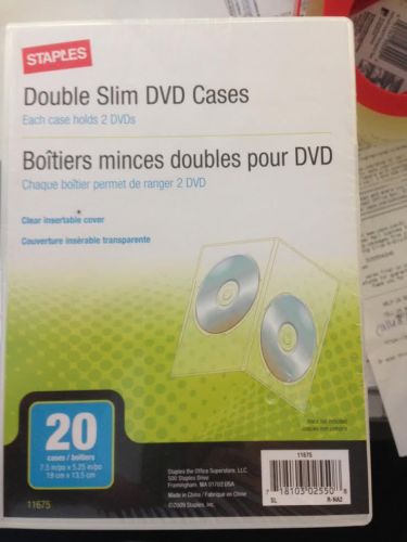 Staples double slim DVD cases (20)