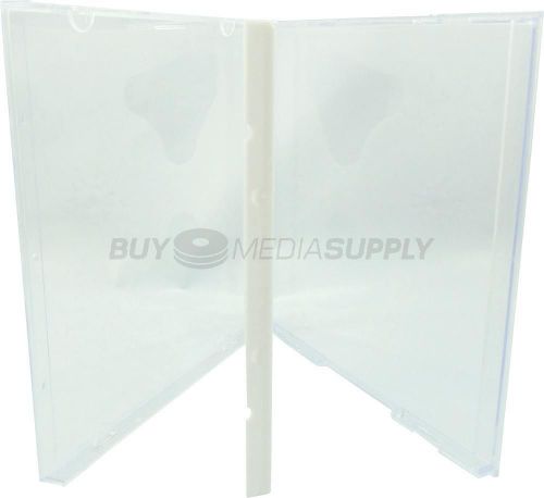 10.4mm Standard White Color Double 2 Discs CD Jewel Case - 180 Pack