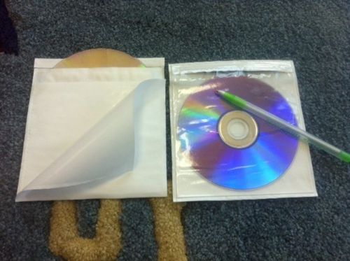 100 univenture tamper resistant vinyl adhesive cd | dvd safety-sleeve® 10141 for sale