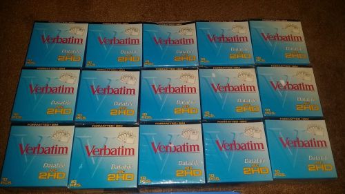 Lot of 150,15 boxes of 10,verbatim 86269 3.5&#034; brand new still sealed,ds mf 2hd for sale