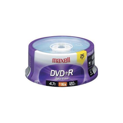 Maxell 634050/639011 4.7gb dvd+rs (25-ct spindle) for sale