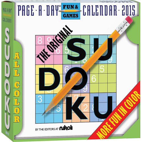The Original Sudoku 2015 Desk Calendar Page A Day Free Shipping New