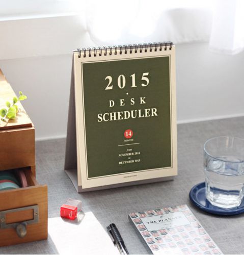2015 desk standing monthly calendar desktop scheduler planner for sale