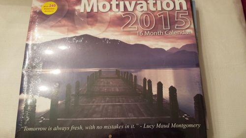 2014/2015 MOTIVATION 16 MONTH WALL CALENDAR WITH 250 REMINDER STICKERS 11&#034; x 12&#034;