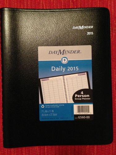 DayMinder G560-00 - 2015 4-Person Group Daily Appointment Book 7-7/8 x 11&#034; NEW