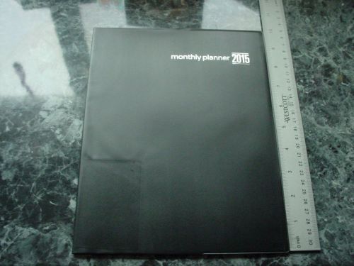 Large Black 2015 Monthly Daily Planner Appointment Book Student Planner 10&#034;x7.5&#034;