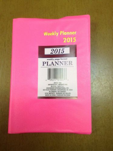 2015 Pink Weekly Page Format Planner Appointment Book