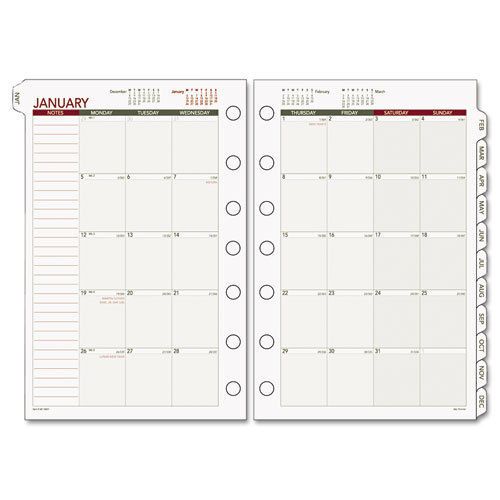 Day runner express recycled monthly planning pages, 8-1/2 x 11, current year for sale