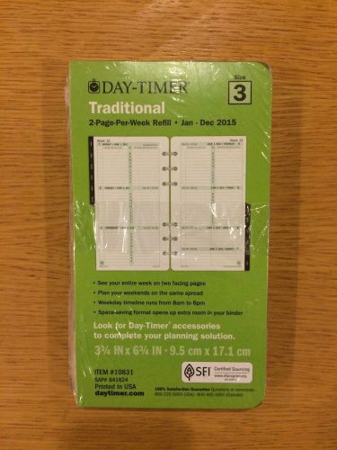 Day-timer classic portable-size weekly refill 2015, 3.75 x 6.75 inches  10831 for sale