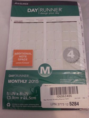 Day Runner Compact Monthly Planner Refill 2015, 3.75 x 6.75 Inches