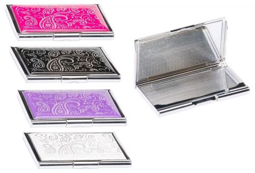 4 Pack - Paisley Business Card Case (Black, Pink, Purple &amp; White) NEW