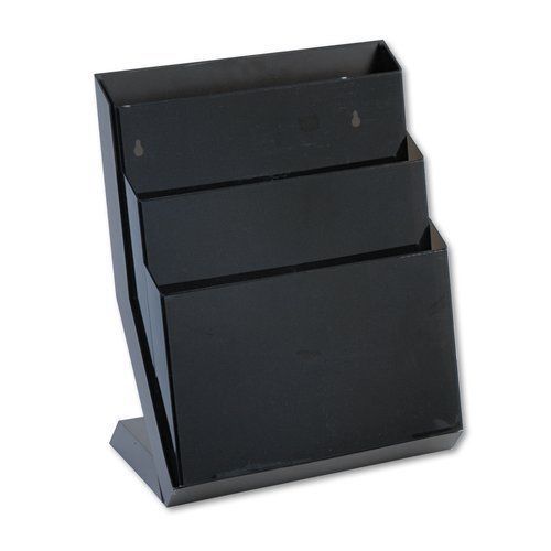 Rubbermaid rub16633 three-pocket desktop stand plastic 13-1/4&#034; x 7-1/8&#034; x 16&#034; in for sale