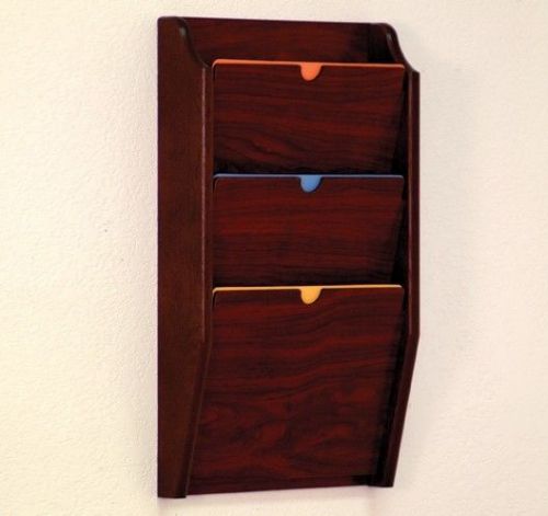 Wooden mallet three pocket hippaa compliant chart holder dark red mahogany for sale
