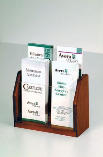 [s]countertop 4 pocket brochure display  by wooden mallet - mahogany for sale