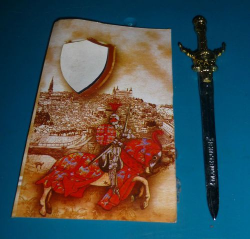 Mini Medieval Swords 6 1/2&#034; Letter Opener Mameluke Gold Light NEW FREE S&amp;H