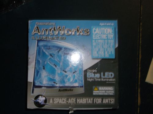 Antworks Space Age NASA Style Nutrient Gel Ant Farm Habitat BLUE LED TL