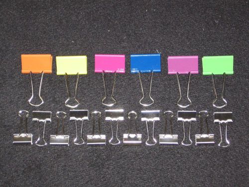 Metal Binder Clips (18), 2 sizes