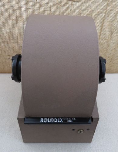 Vintage rolodex 2254 tan metal excellent condition retro industrial office for sale