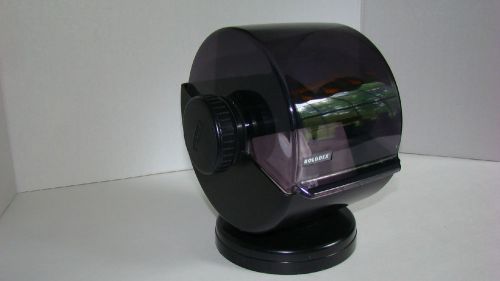 Rolodex Model NSW 24C Covered Black Rotary File System With Cards &amp; Dividers