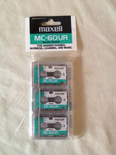 BRAND NEW MAXELL MICROCASSETTE PACK OF 3 – MC-60UR