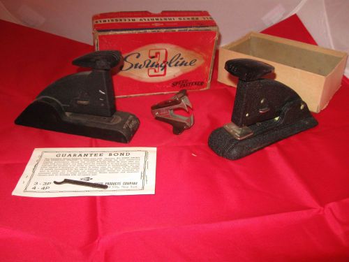 Vintage Swingline #3 Stapler new in Box &amp; #30 Stapler used + staple puller