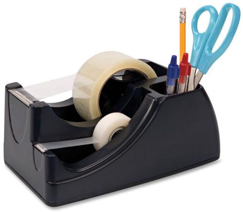 Recycled in heavy duty tape dispenser black weighted base 9669 for sale