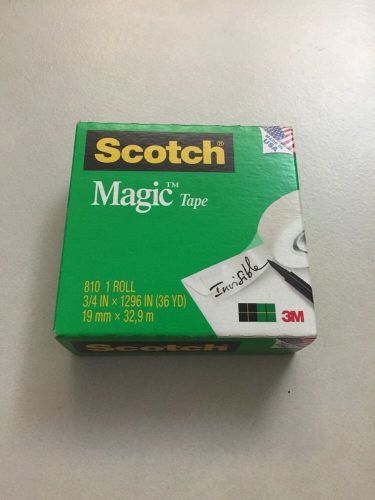 Scotch MMM Invisible Tape 3/4&#034; x 1000&#034; Value Pack 4 Rolls #810