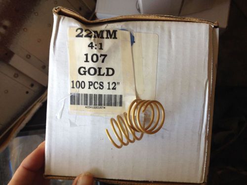 100 Plastic spiral binding gold 22mm 4:1 Pitch