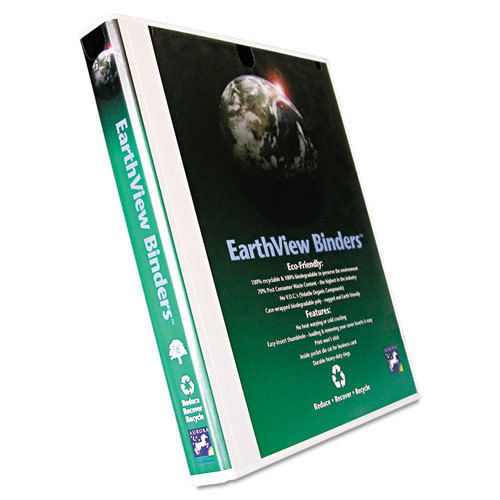 Earthview Round Ring Presentation Binder, 1/2&#034; Capacity, White