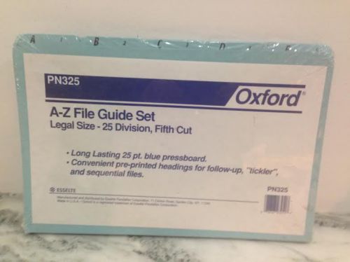 Smead 52376 A thru Z Pressboard Guide 1/5 Tab Cut Legal Green BLUE SMEAD PN325