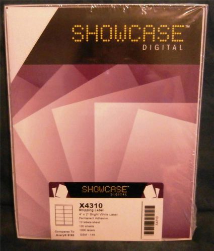 Showcase Digital Mailing Labels for Laser Printers 2&#034; x 4&#034; Box 1000 Compare 5163