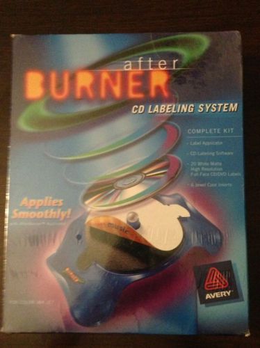 Avery Afterburner CD Labeling System DVD NIB NU