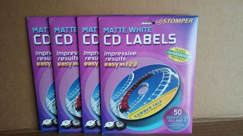 CD Stomper(R) Matte White Inkjet/Laser CD Labels, Pack Of 50
