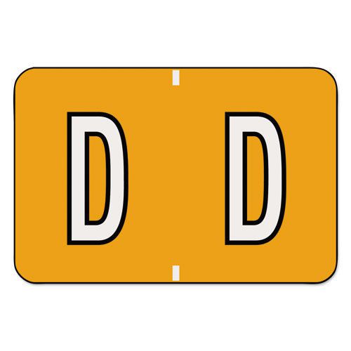 Barkley-Compatible Labels, Letter D, 1 x 1-1/2, Dark Orange, 500/Roll