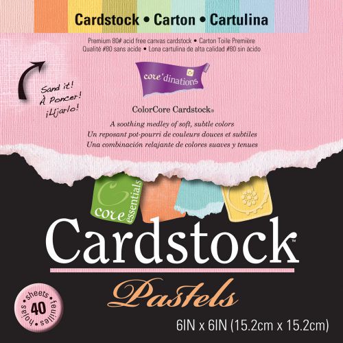 Darice Core-dinations Core Essentials Cardstock Pad 6-in x 6-in 40/Pkg Pastels
