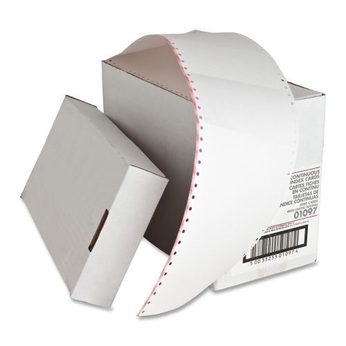 SPR01097 Index Cards, Continuous-Feed, Punched, 3&#034;x5&#034;, 4000/CT, WE