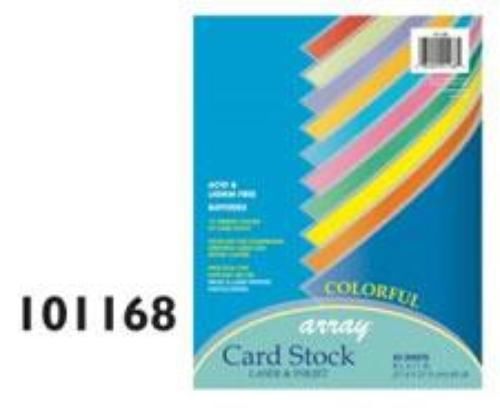 Pacon Array Card Stock 65# Colorful Assortment 50 Count