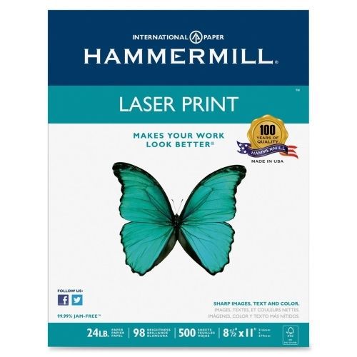 LOT OF 10 Hammermill Laser Paper -8.5&#034;x11&#034; -24 lb- 98 Bright- White -500/Ream