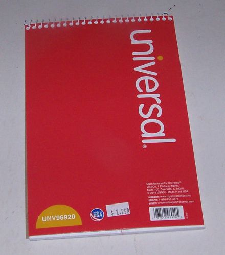 Universal Steno Notebook - 80 Sheets - White 16 lb. - Gregg Ruled - 6&#034; X 9&#034;