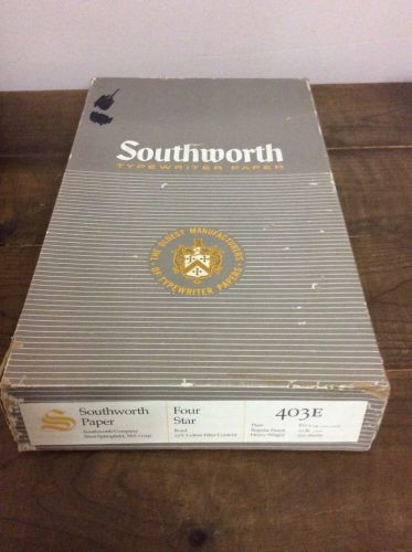 Southworth typewriter paper 403e 8.5x14 20lb heavy weight 500 sheets for sale