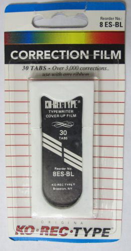 KO-REC-TYPE TYPEWRITER COVER-UP FILM- 30 TABS OVER 3000 CORRECTIONS NEW