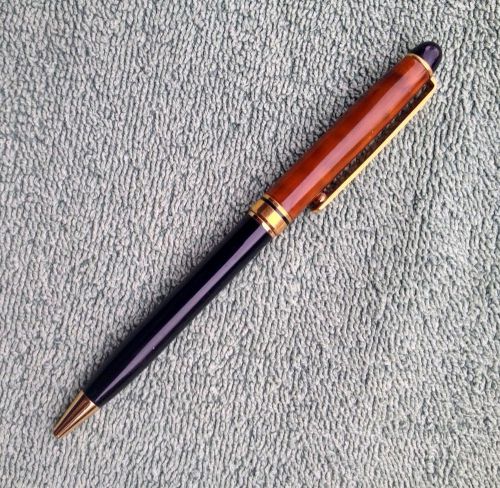 Colibri Ballpoint Pen in Brown Marble and Black