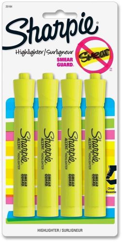 Accent Tank Style Highlighters Fluorescent Yellow 4 Pack Many Pen 25164pp