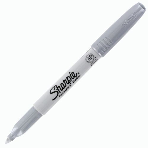 Sharpie Metallic Permanent Marker, Silver Ink, Fine Point - 2 Markers Free Ship