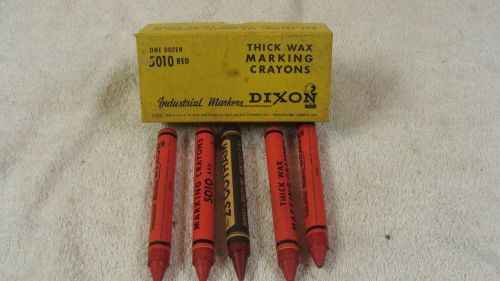 DIXON WAX MARKERS 5 RED NEVER USED ONES
