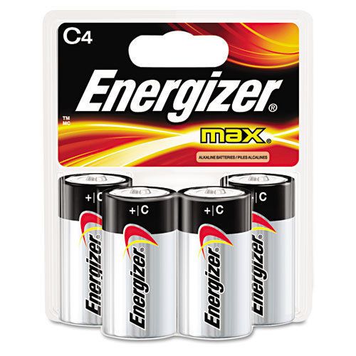Energizer MAX Alkaline Batteries, C, 4 Batteries/Pack, PK - EVEE93BP4